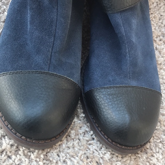 Matt Bernson Women’s Navy Blue Tundra Shearling Lined Moto Mid Boot size 8.5 - Picture 8 of 16